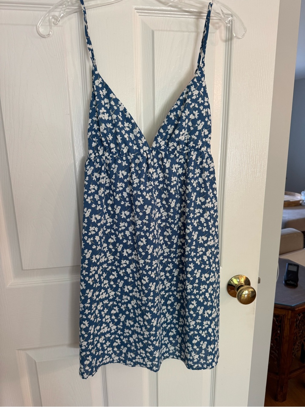 Princess Polly Blue Floral Spaghetti Strap Mini Dress